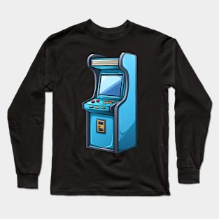 Old blue arcade game Long Sleeve T-Shirt